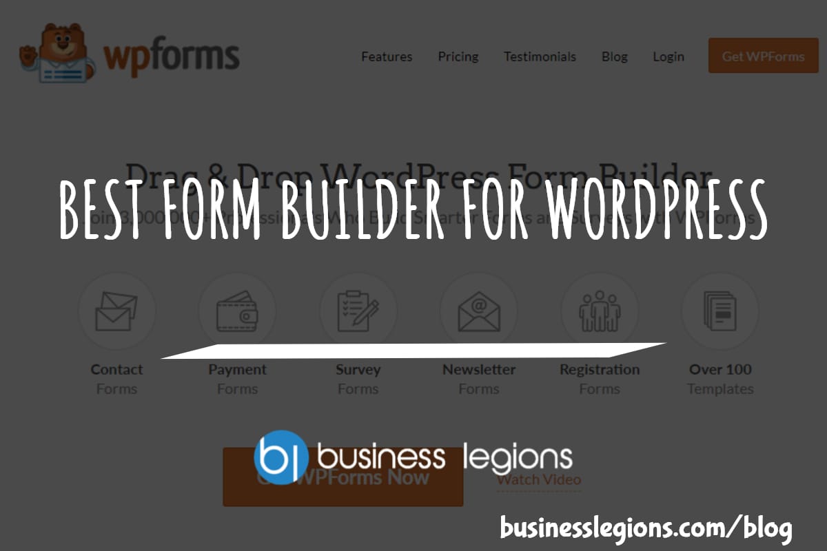 BEST FORM BUILDER FOR WORDPRESS