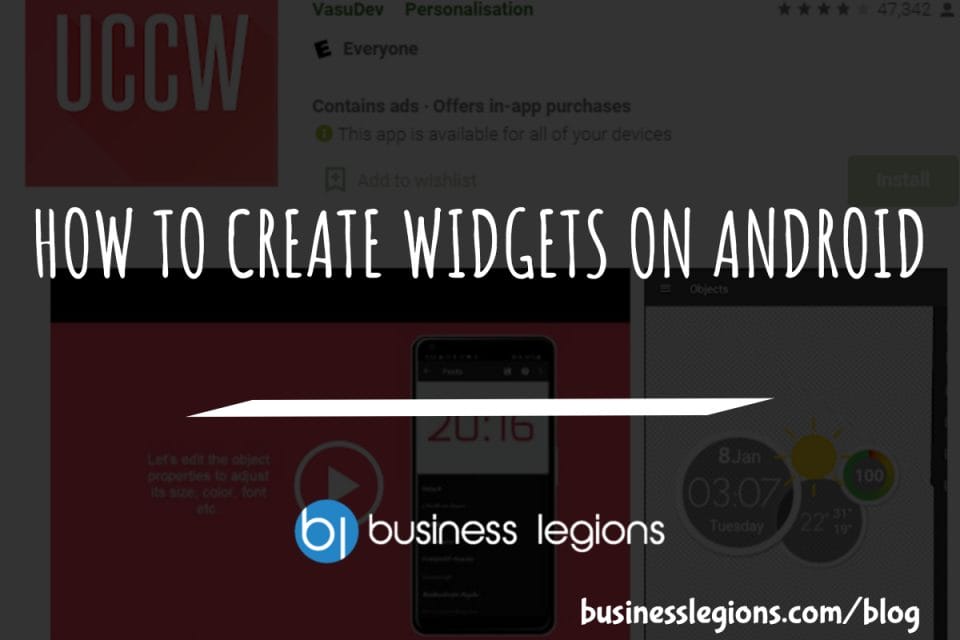 HOW TO CREATE WIDGETS ON ANDROID