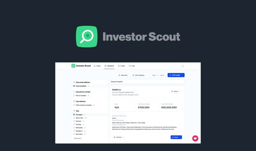 Investor Scout Lifetime Deal for $59