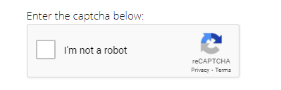 Business Legions reCaptcha box