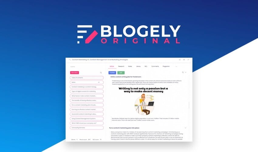 Blogely Lifetime Deal for $79