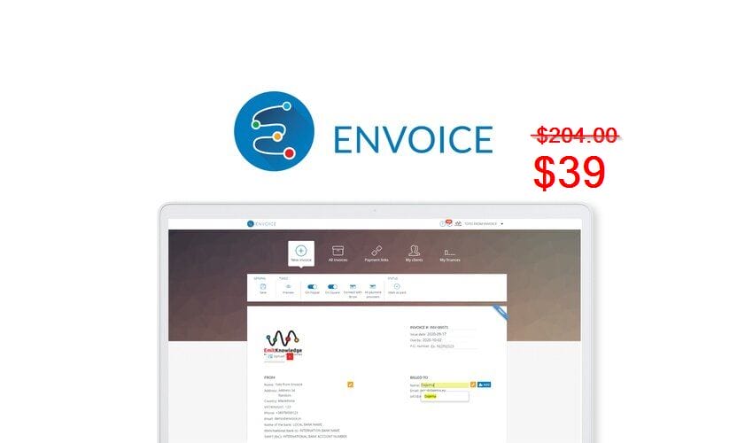 Envoice Lifetime Deal for $39
