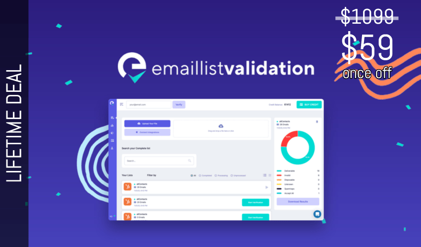 Business Legions - Email List Validation Lifetime Deal for $59