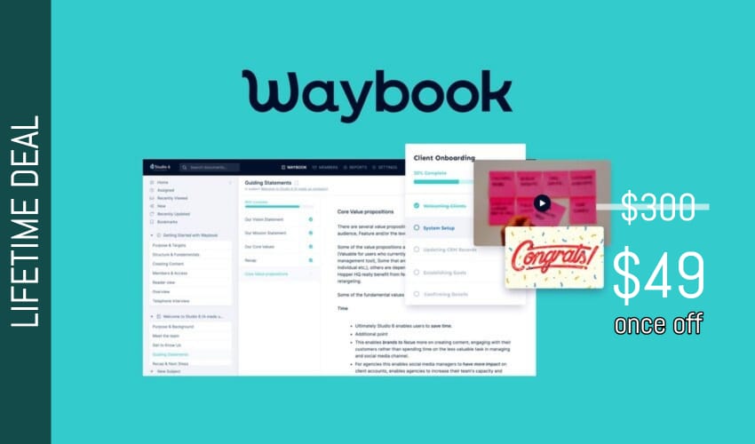 Waybook Lifetime Deal for $49