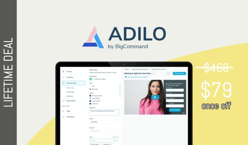 Adilo Lifetime Deal for $79