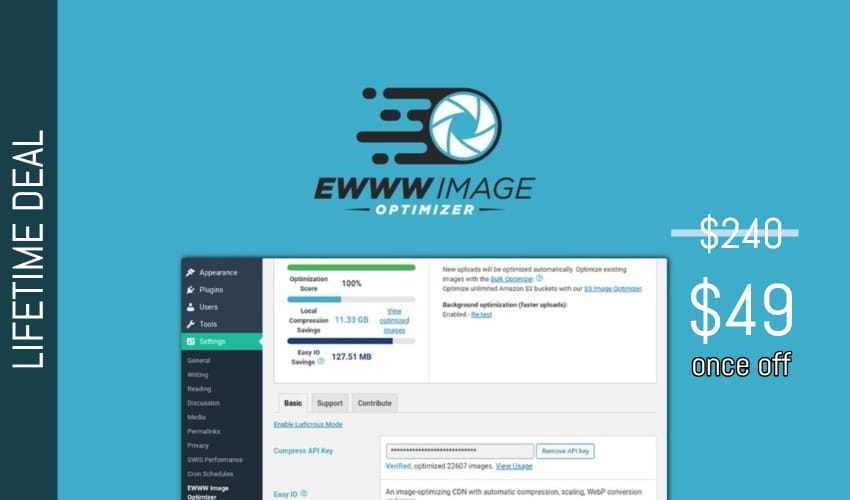 EWWW Image Optimizer Lifetime Deal for $49