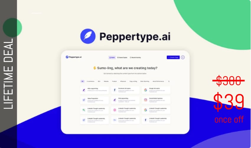 Peppertype.ai Lifetime Deal for $39
