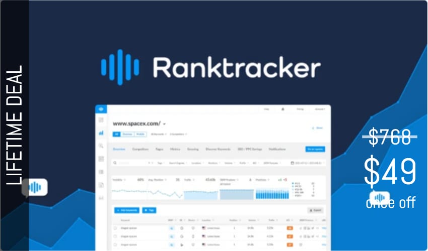 Ranktracker Lifetime Deal for $49