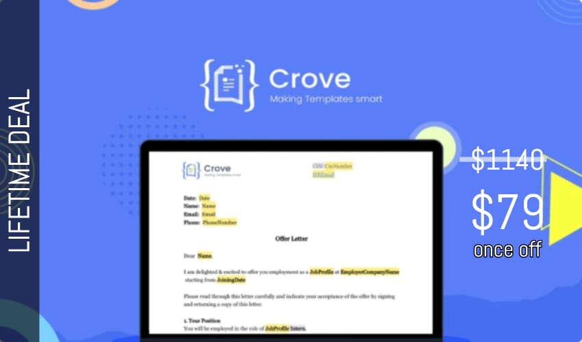 Crove Lifetime Deal for $79