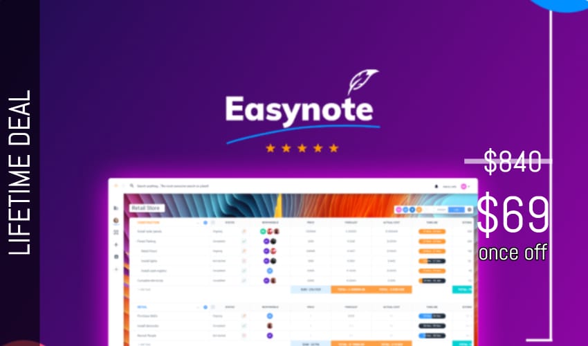 Easynote Lifetime Deal for $69