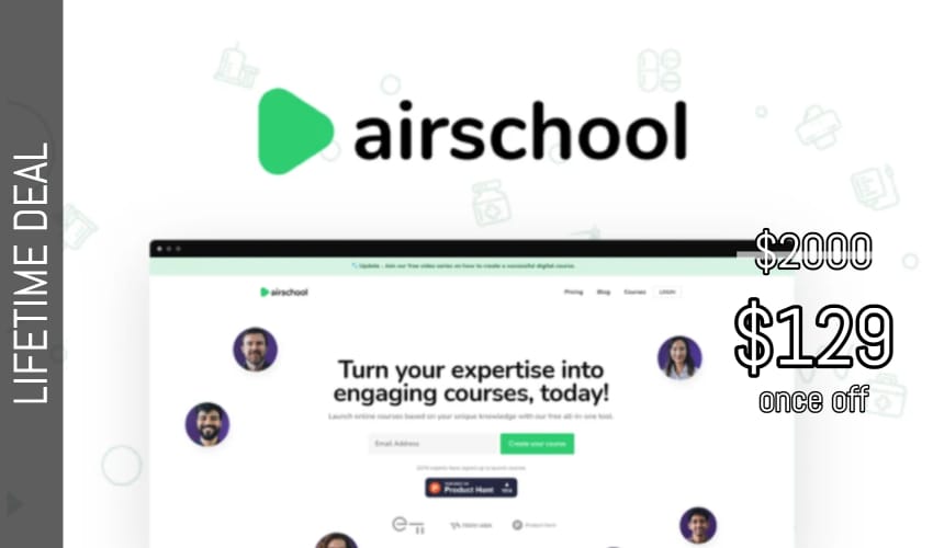 Airschool Lifetime Deal for $129