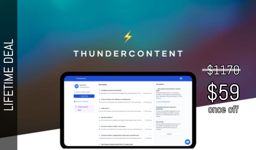 Thundercontent Lifetime Deal for $59