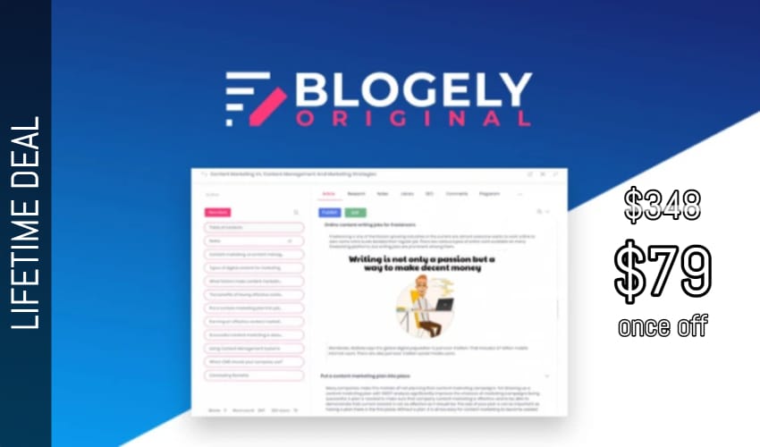 Business Legions - Blogely Lifetime Deal for $79