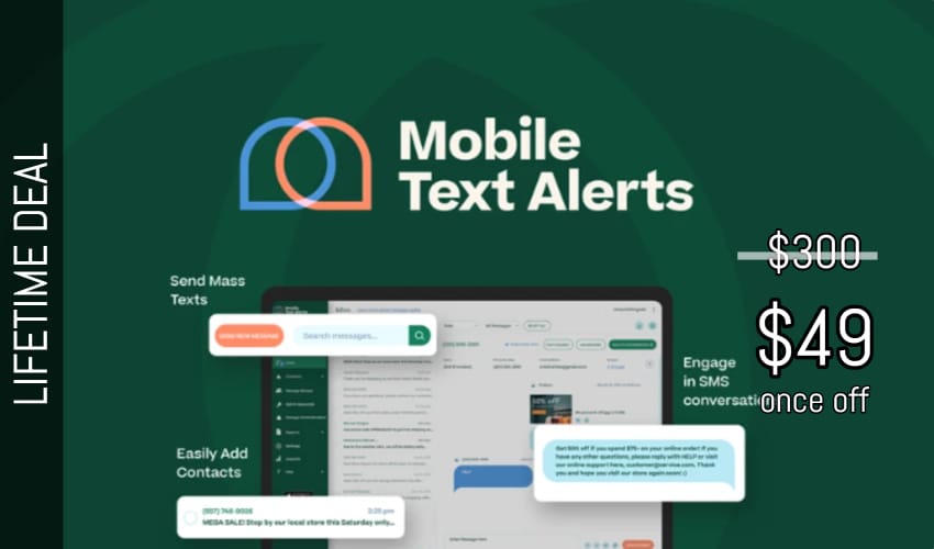 Mobile Text Alerts Lifetime Deal for $49