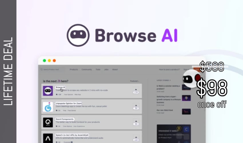 Browse AI Lifetime Deal for $98
