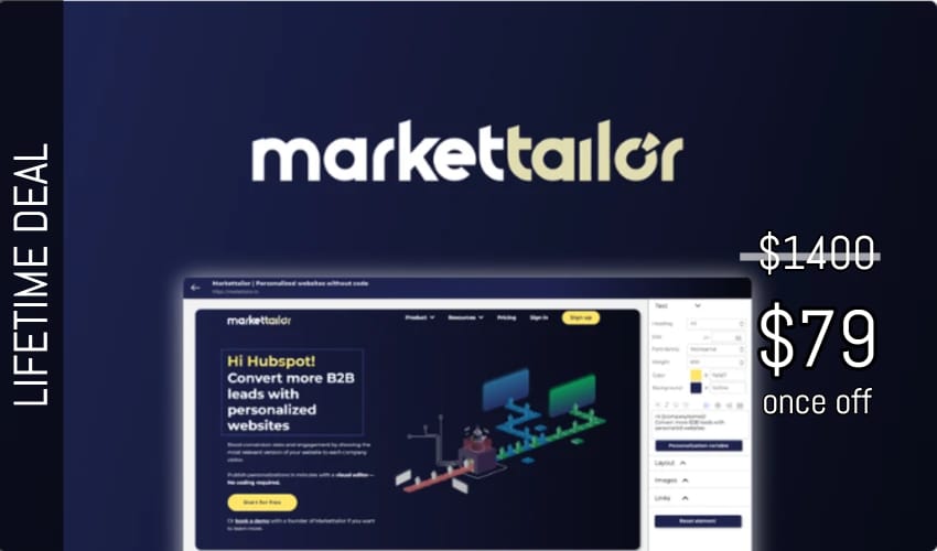 Markettailor Lifetime Deal for $79