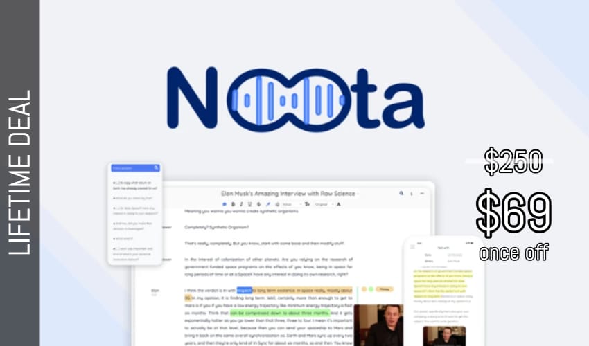 Noota Lifetime Deal for $69