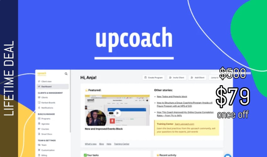 Upcoach Lifetime Deal for $79