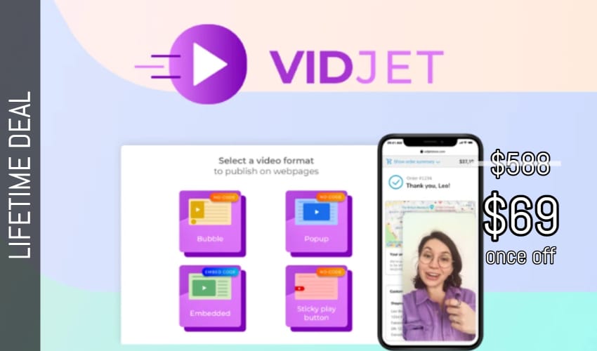 Vidjet Lifetime Deal for $69