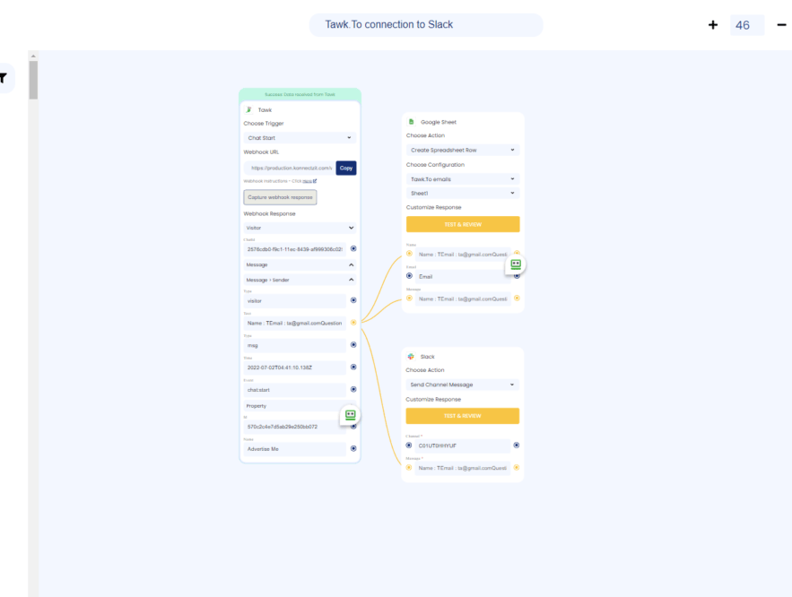 DO YOU AUTOMATE YOUR WORKFLOWS Tawk.To webhook email 1