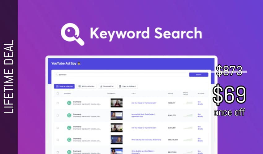 Keyword Search Lifetime Deal for $69