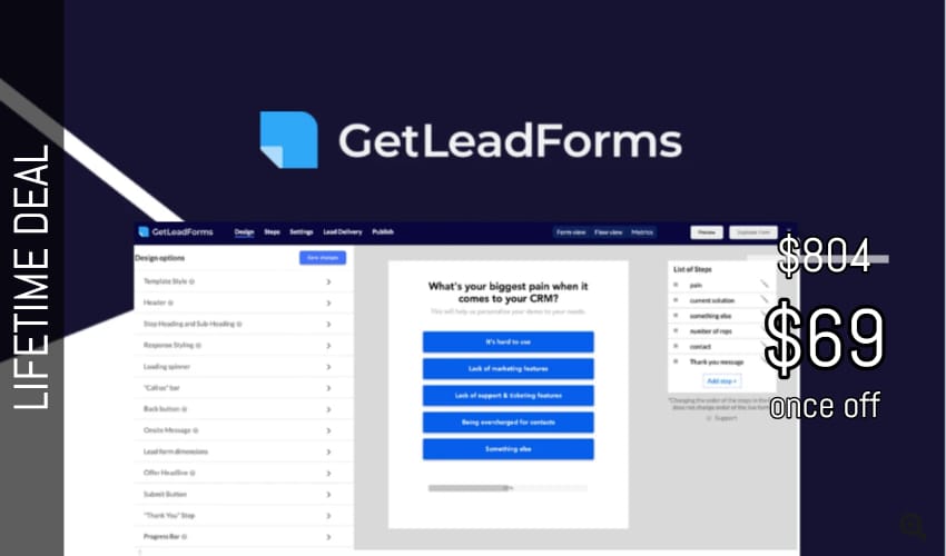 GetLeadForms Lifetime Deal for $69