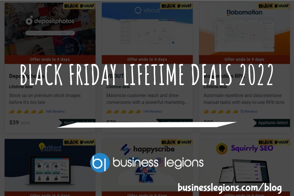 BLACK FRIDAY LIFETIME DEALS 2022 YOU MUST GET