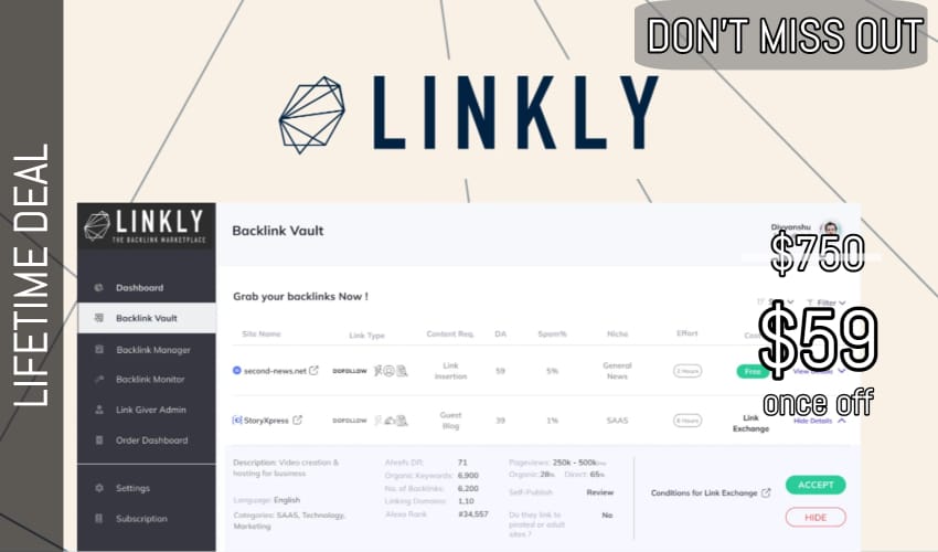 Business Legions Linkly Lifetime Deal header