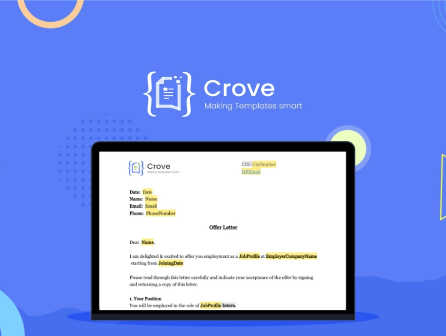 BUSINESS DOCUMENT TEMPLATES Crove App