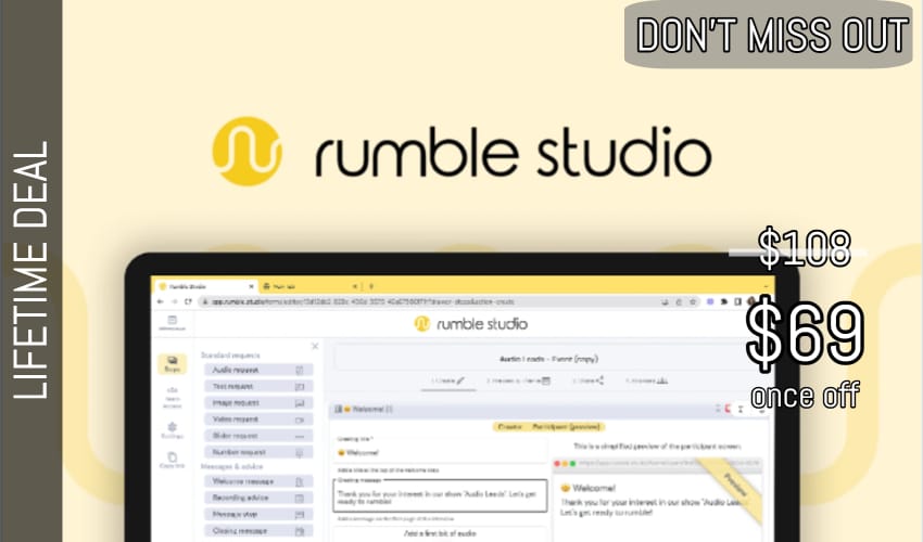 Business Legions - Rumble Studio Lifetime Deal for $69