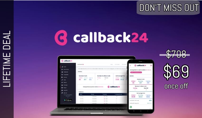 CallBack24 Lifetime Deal for $69