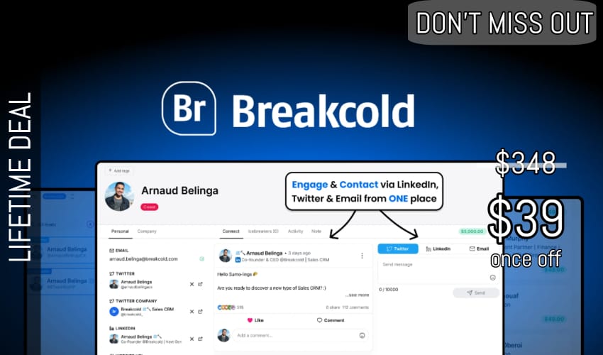 Breakcold Lifetime Deal for $39