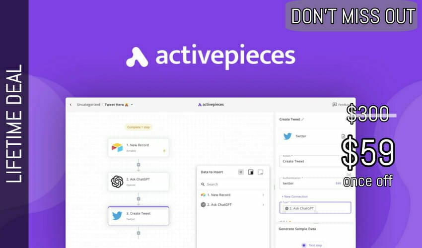 Activepieces Lifetime Deal for $59