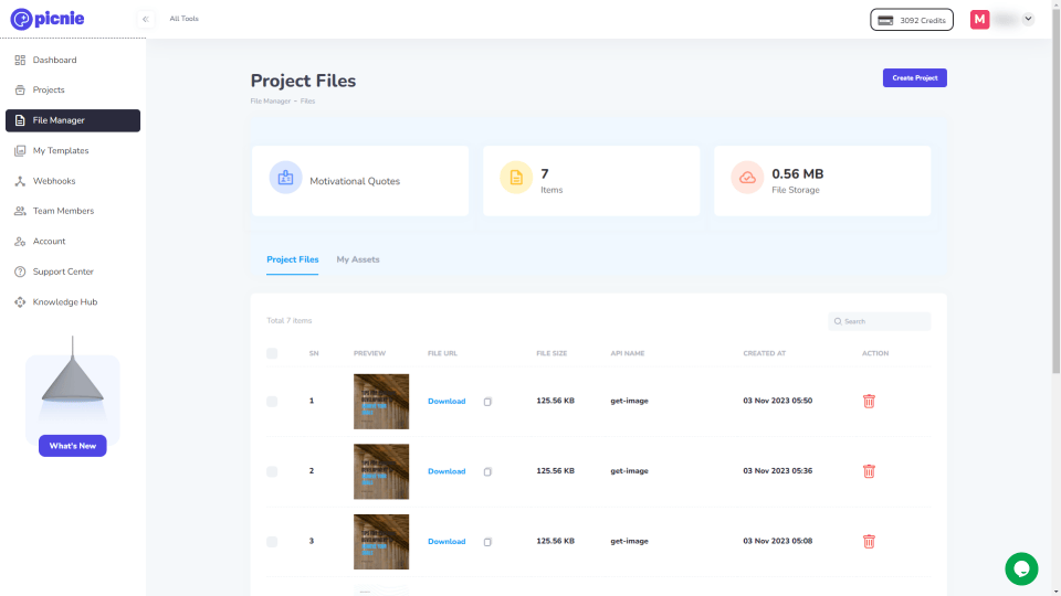 An image automation tool you must try Picnie file dashboard