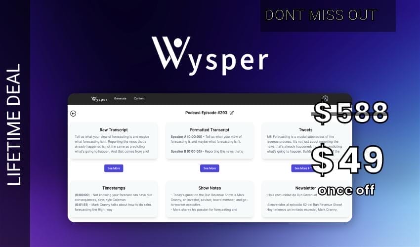 Wysper Lifetime Deal for $49