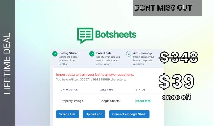 Business Legions - Botsheets Lifetime Deal for $39