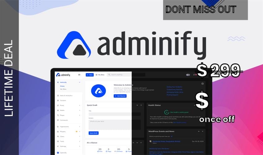 WP Adminify – Plus exclusive Lifetime Deal for $59