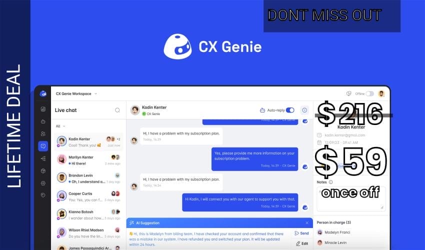 CX Genie Lifetime Deal for $59