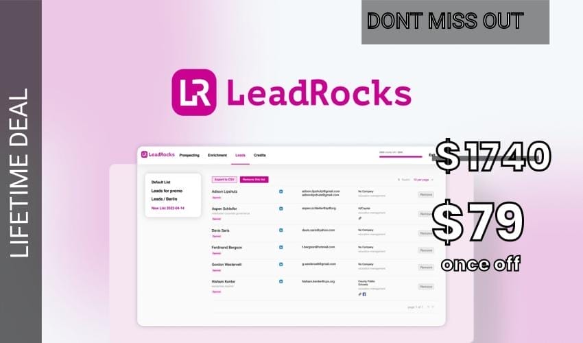 LeadRocks Lifetime Deal for $79