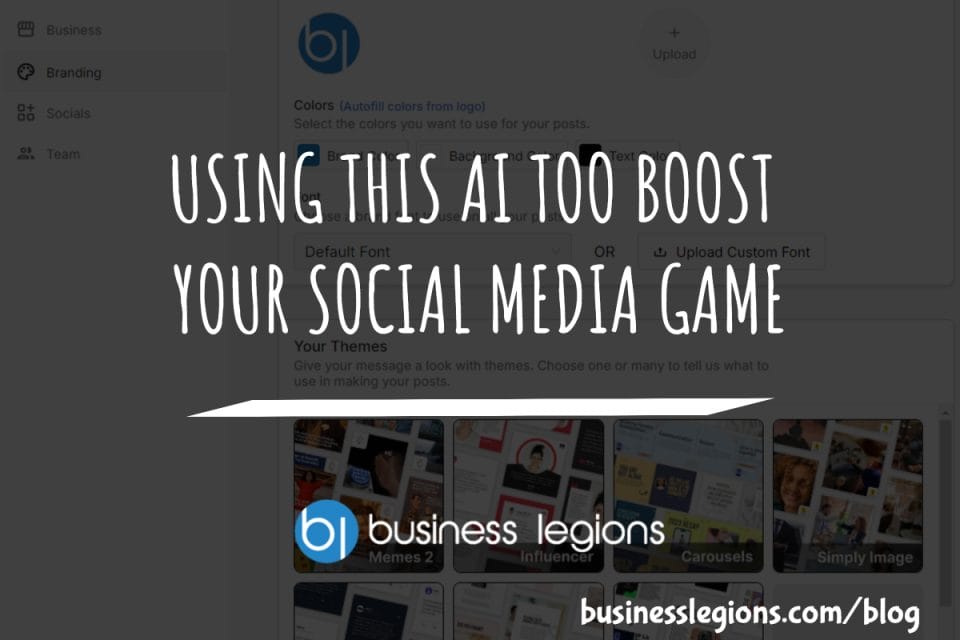 USING THIS AI TOO BOOST YOUR SOCIAL MEDIA GAME