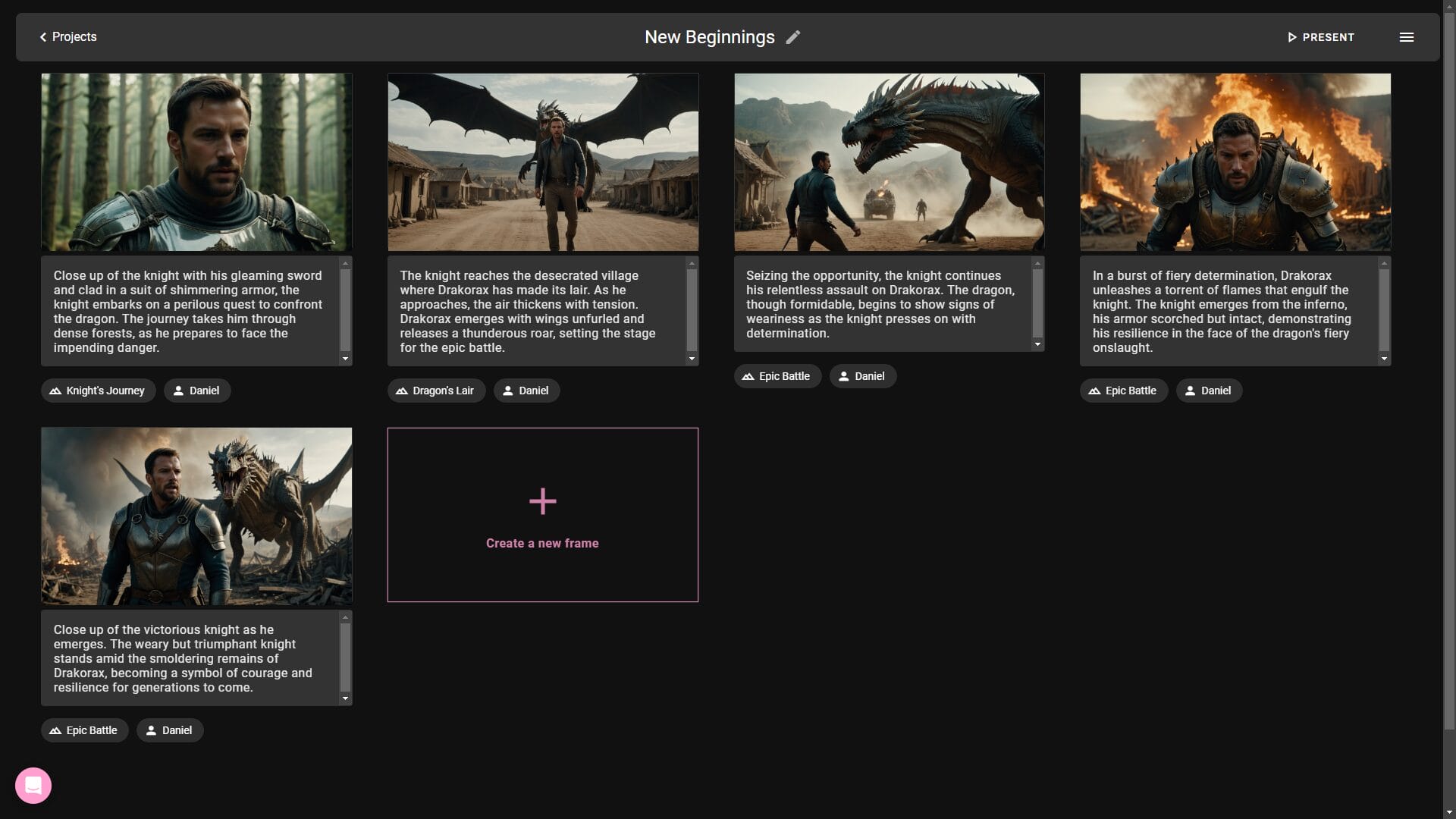 HOW TO USE KATALIST AI TO CREATE AWESOME STORYBOARDS dashboard new beginnings