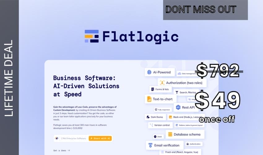 Flatlogic Generator Lifetime Deal for $49