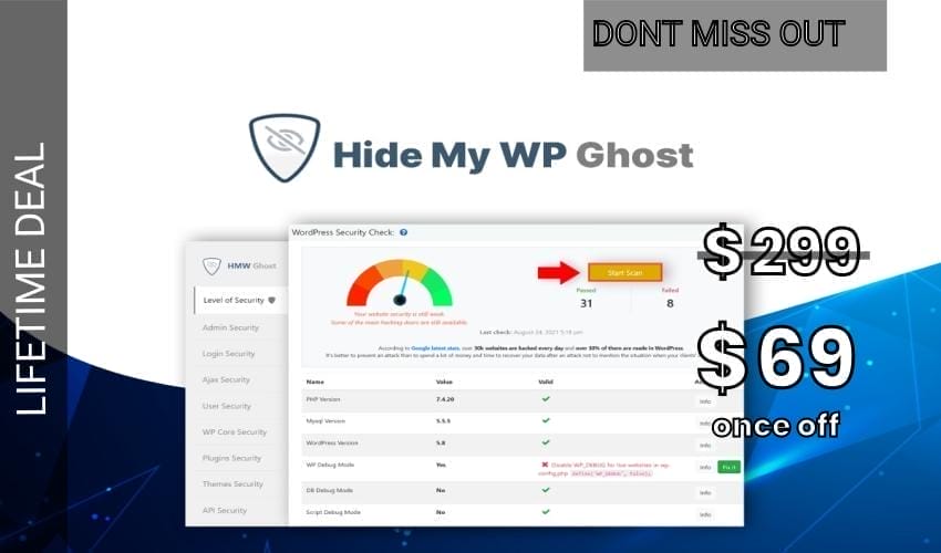 Hide My WP Ghost Lifetime Deal for $69