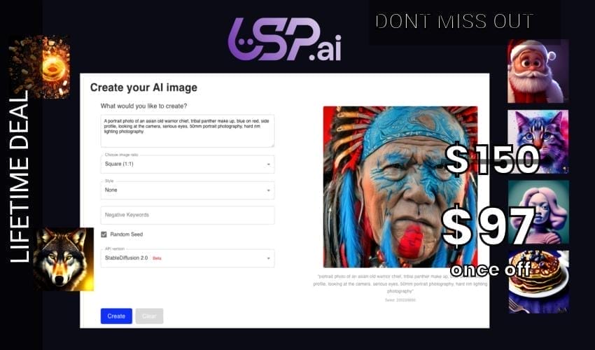 USP.ai – AI Image Generator Lifetime Deal for $97
