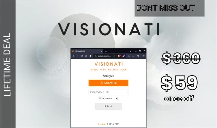Visionati Lifetime Deal for $59
