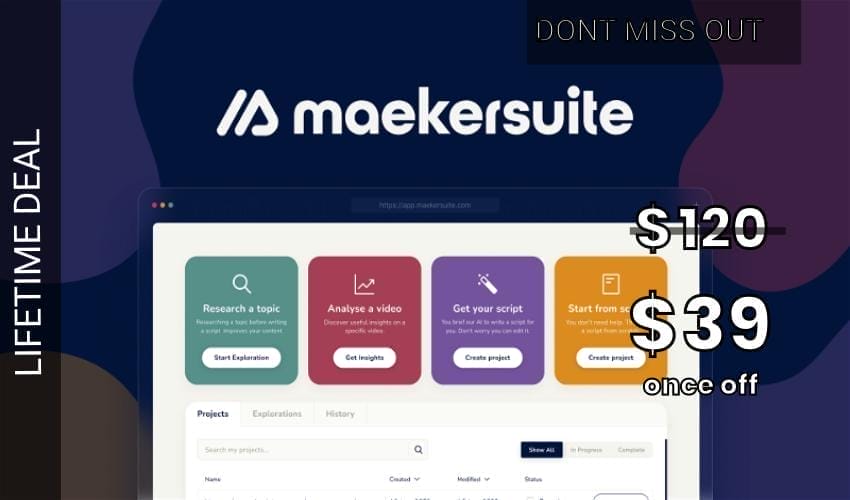 Maekersuite Lifetime Deal for $39