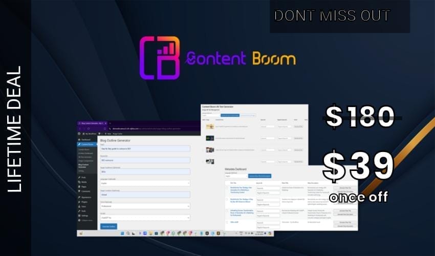 Content Boom Lifetime Deal for $39