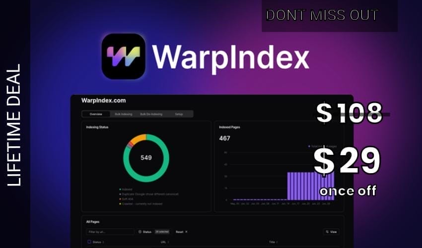 Business Legions - WarpIndex Lifetime Deal for $29