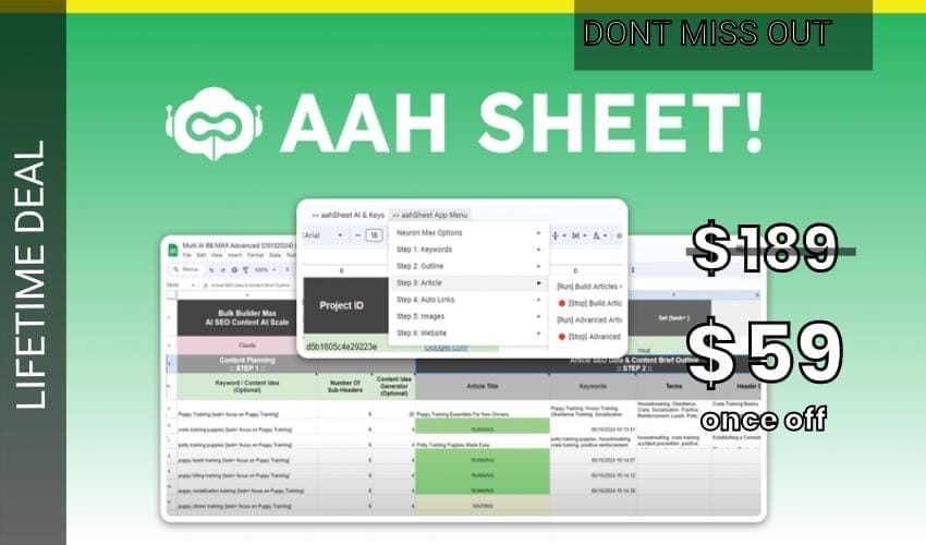 AahSheet Lifetime Deal for $59