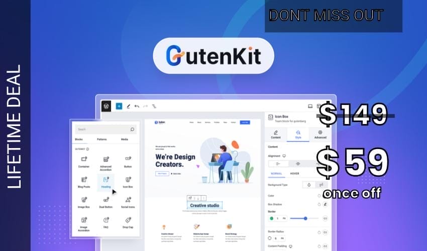 GutenKit Lifetime Deal for $59